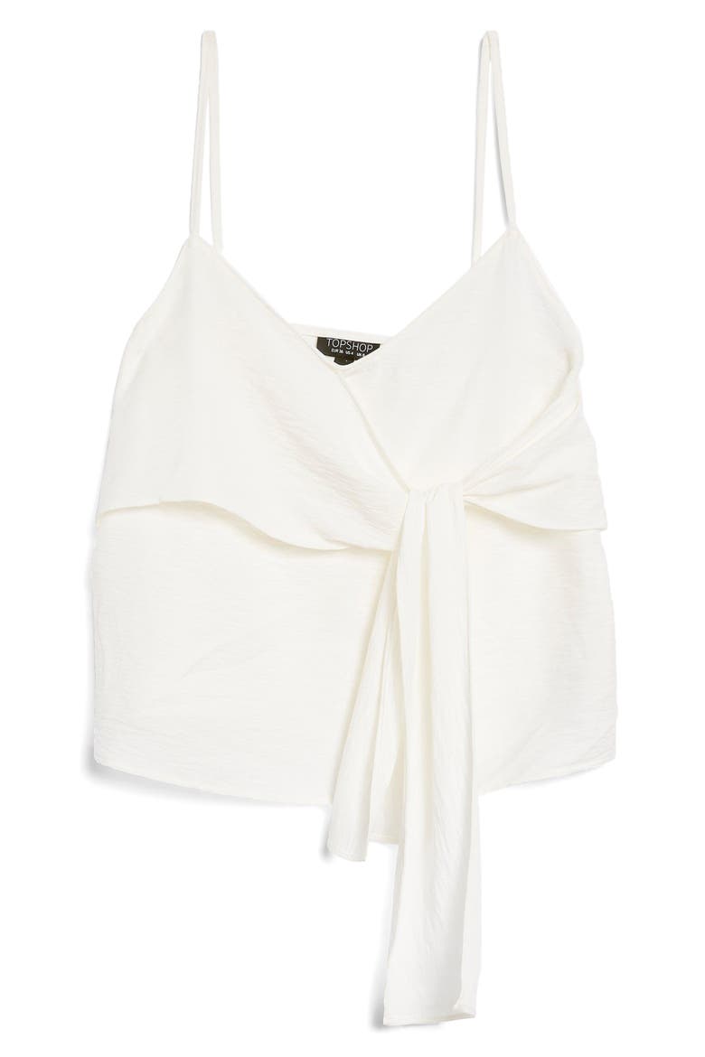 Chrissie Tie Detail Camisole, Alternate, color, IVORY