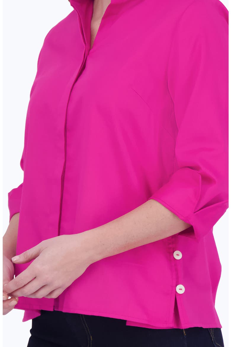 Beatrice Side Button Accent Shirt, Alternate, color, AZALEA