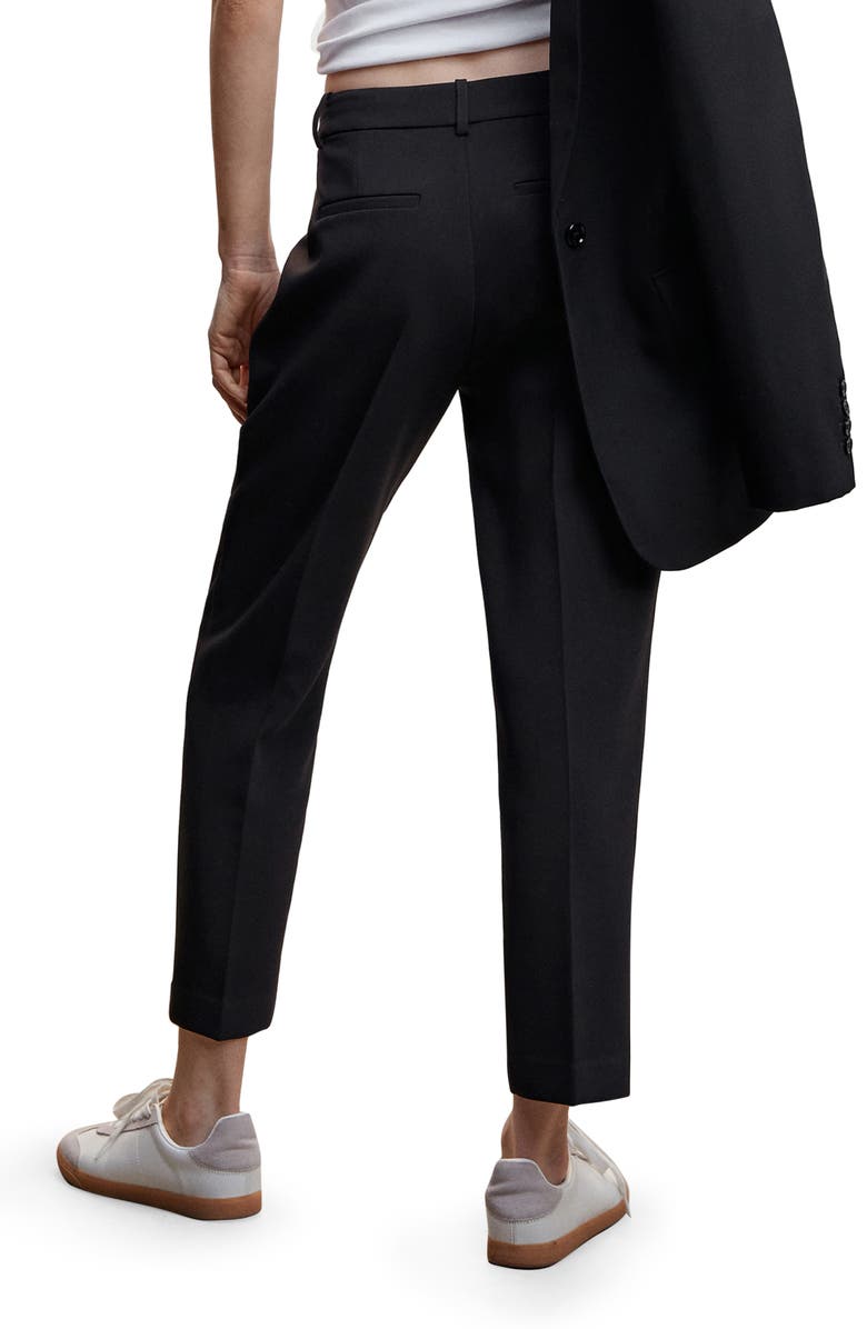 MANGO Pleated Straight Leg Trousers, Alternate, color,