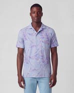 Lords of Harlech Marakesh Paisley Mens Wool Johnny Collar Polo