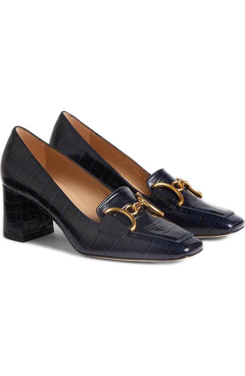 LK Bennett Samantha Croc Embossed Bit Loafer Pump, Main, color,