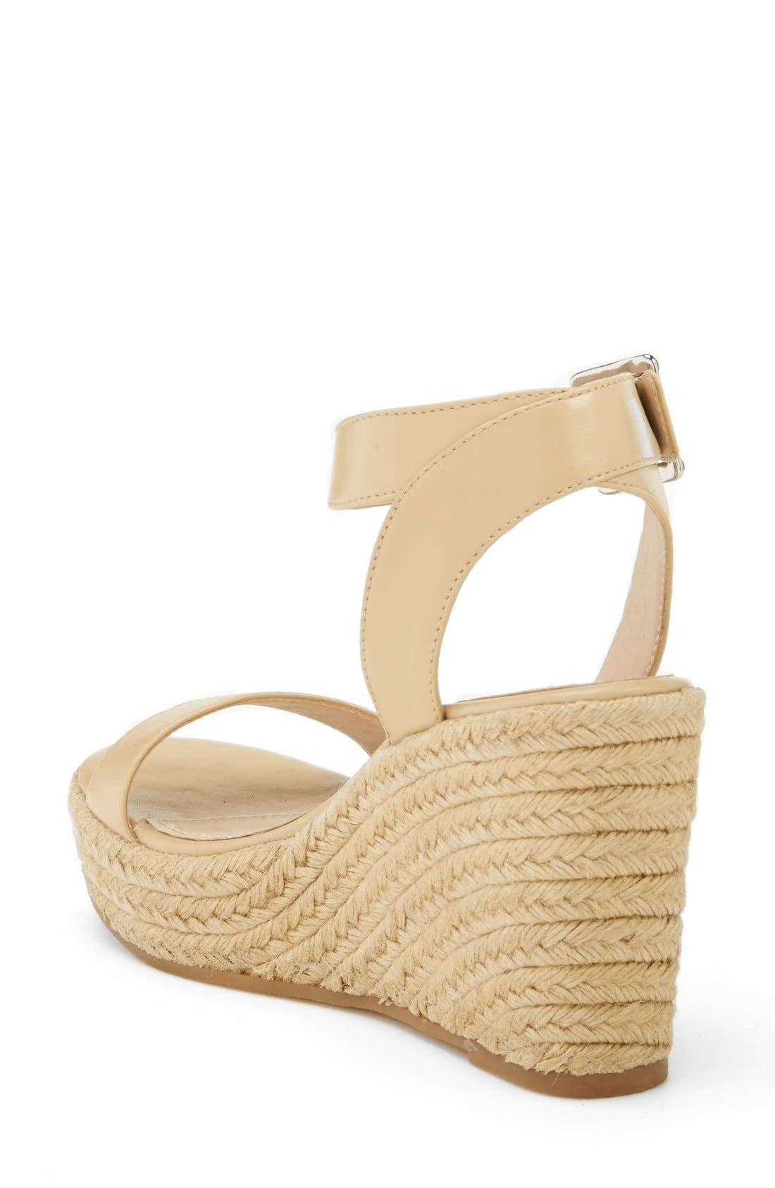 'Seaside' Wedge Sandal, Alternate, color, NATURAL