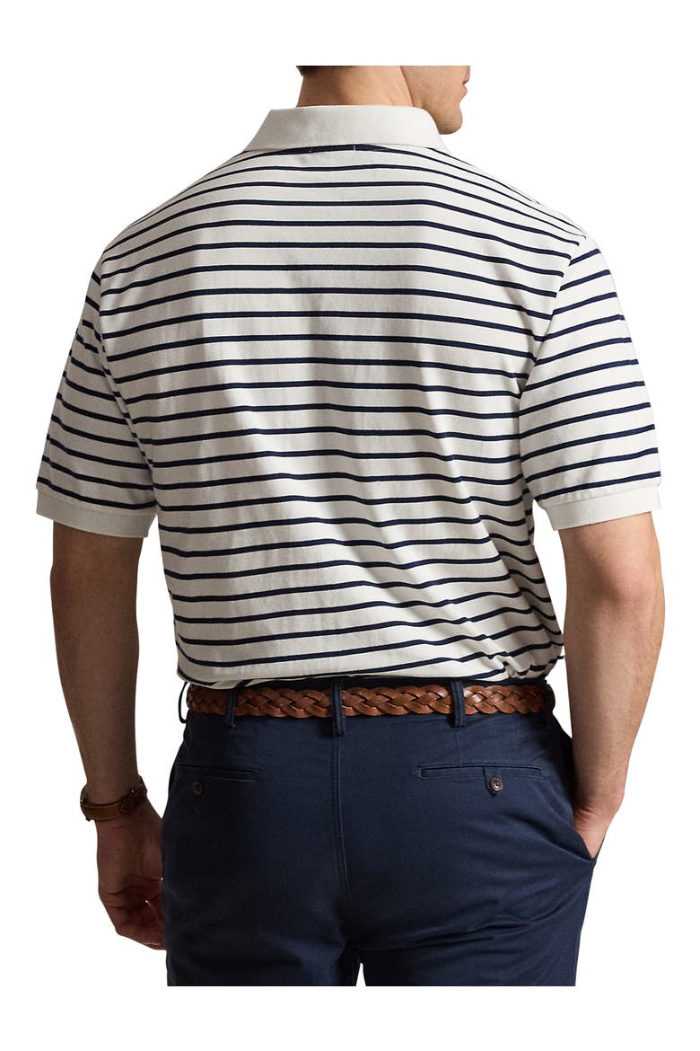 Big & Tall Newport Bear Striped Polo Shirt, Alternate, color, WHITE NEWPORT NAVY