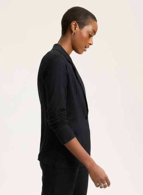 Majestic Filatures Stretch Linen One Button Blazer