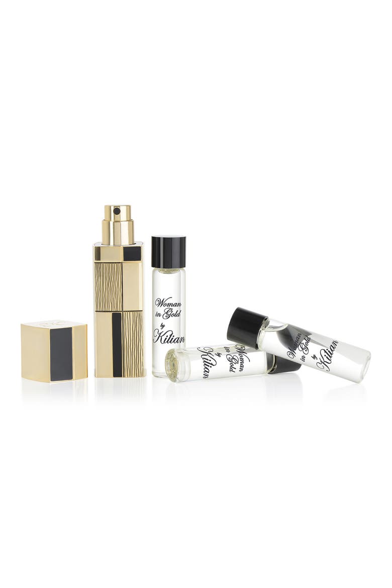 Kilian Woman in Gold Travel Spray Set, Main, color, NO COLOR