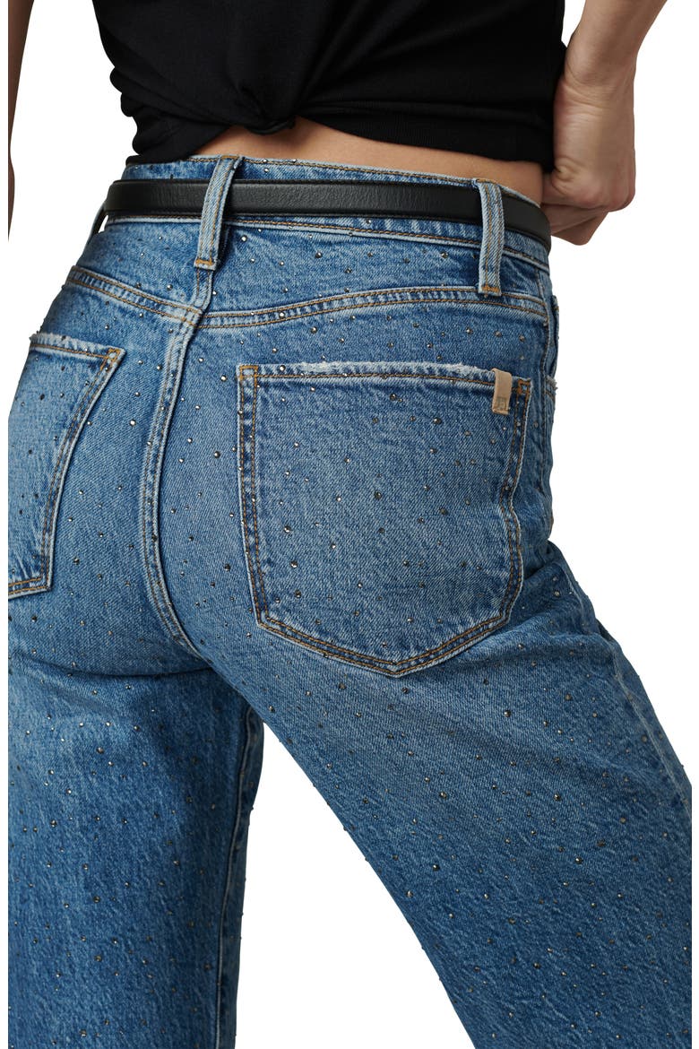 The Margot Embellished High Waist Straight Leg Jeans, Alternate, color, STARGAZE