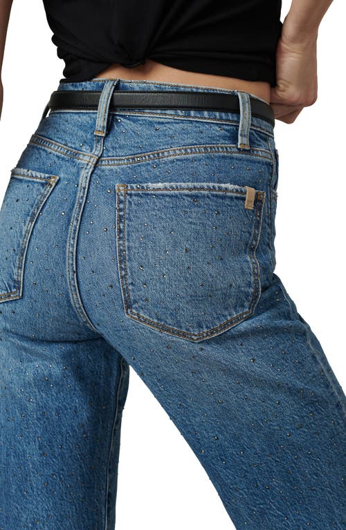 Joe's The Margot Embellished High Waist Straight Leg Jeans In Blue