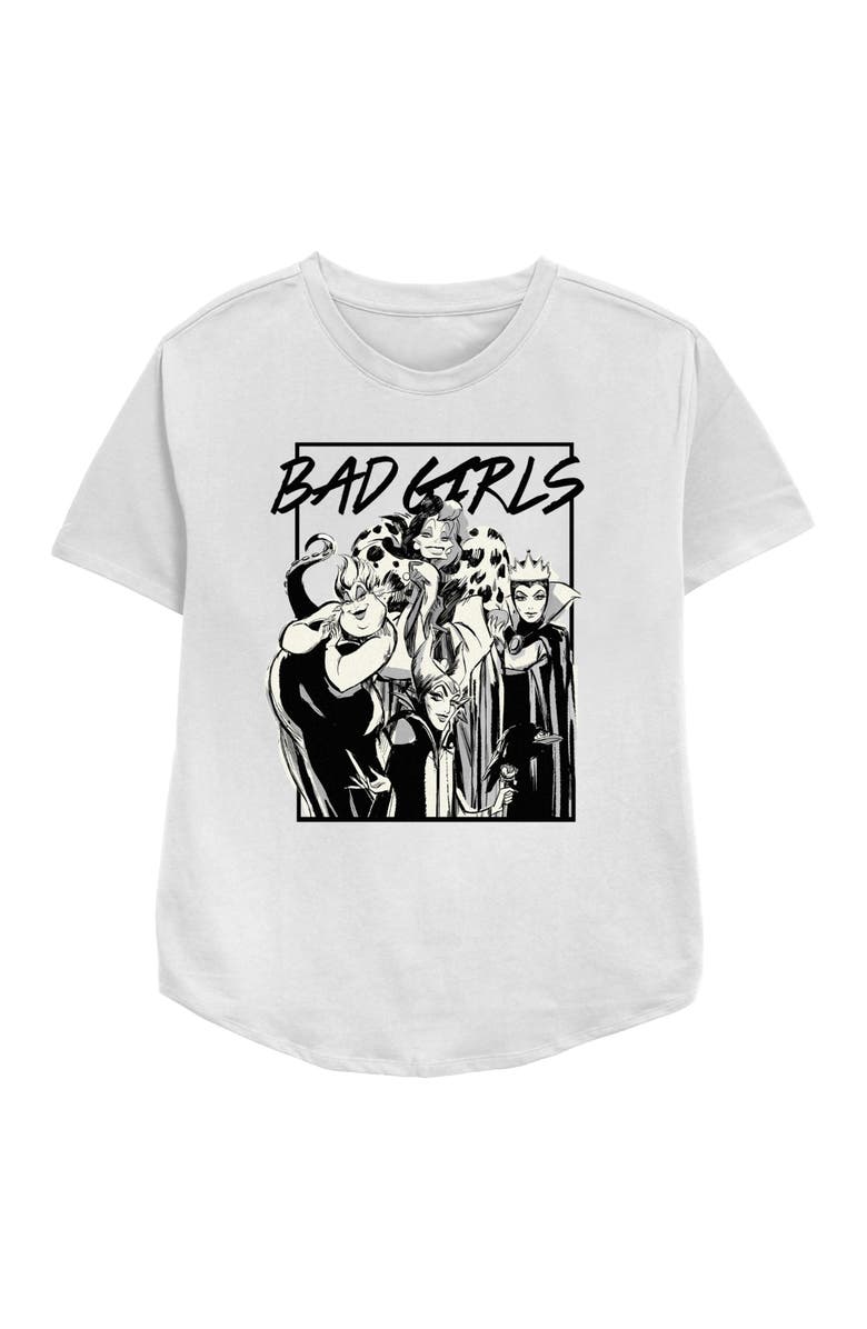 Disney Women's Disney Bad Girls  Graphic T-Shirt, Main, color, White