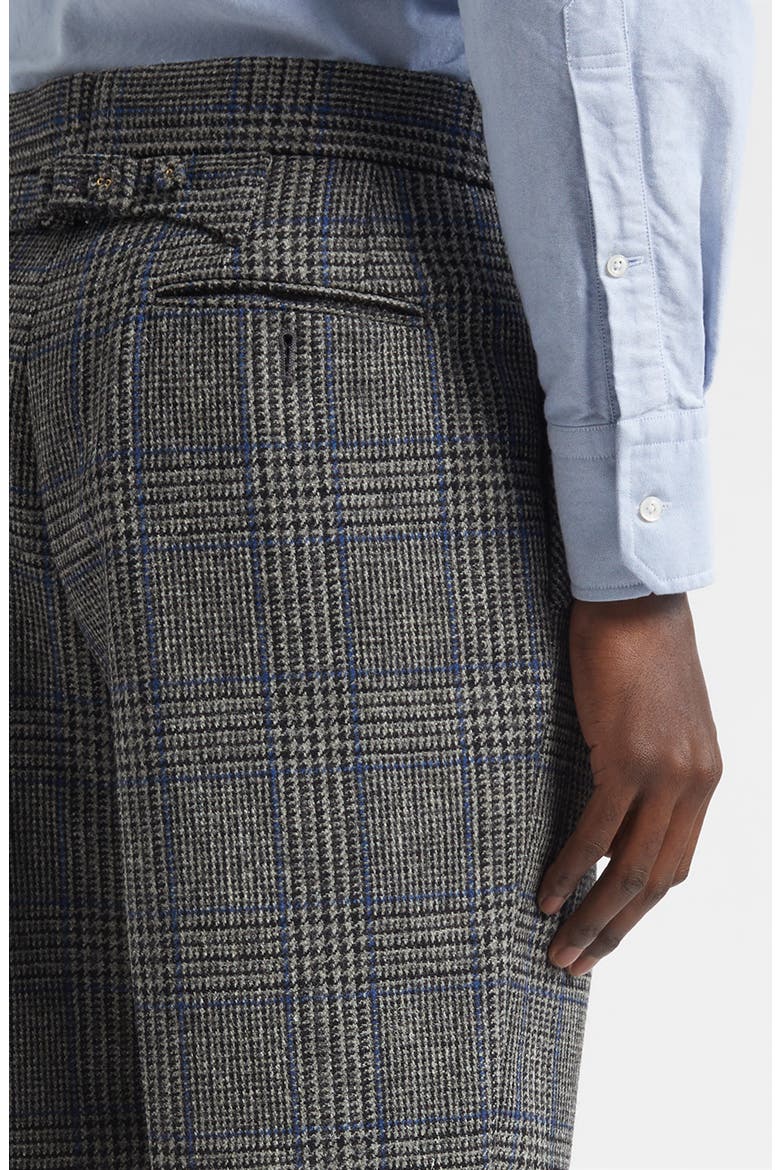 Prince of Wales Plaid Hunting Tweed Backstrap Shorts, Alternate, color, MEDIUM GREY