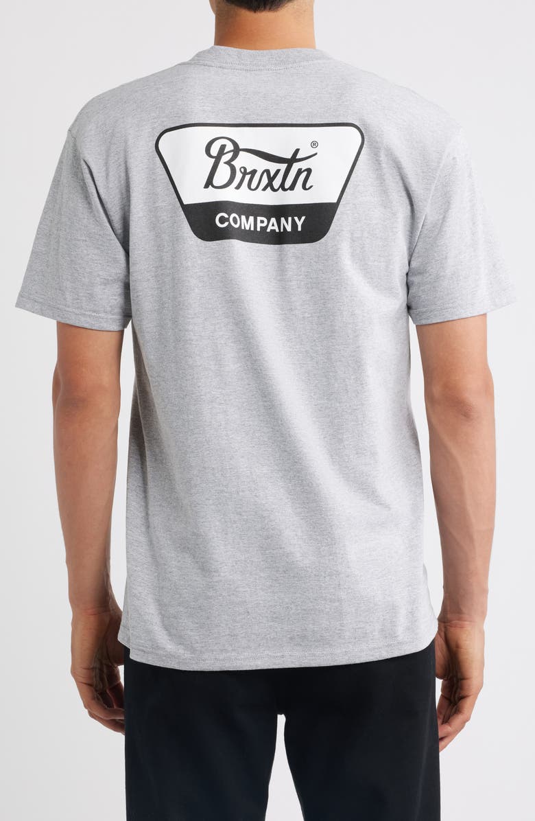 Brixton Linwood Logo Graphic T-Shirt, Alternate, color, Heather Grey/ Black/ White