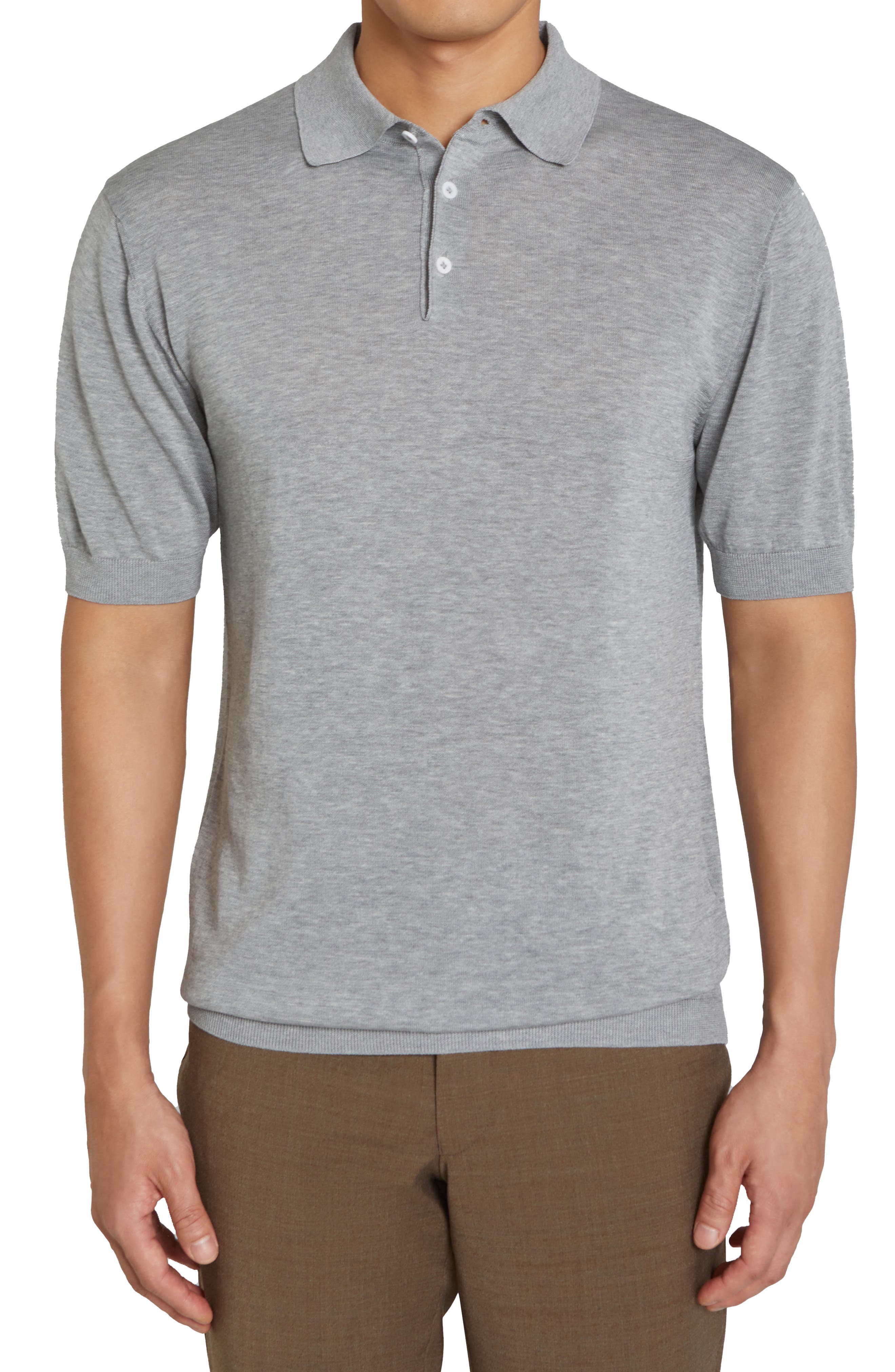Jack Victor Tupper Organic Cotton & Silk Polo (Men) | Nordstromrack