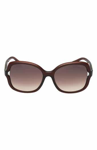 GUESS 60mm Butterfly Gradient Sunglasses