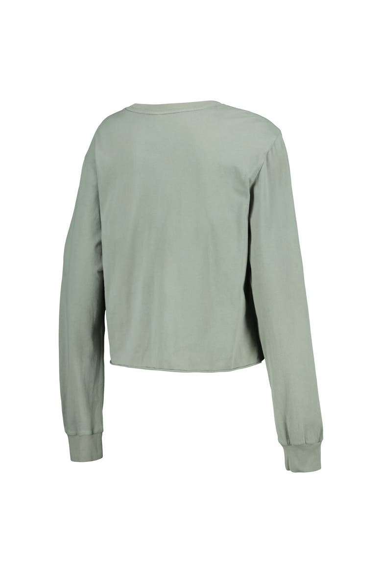 Women's The Wild Collective Gray Houston Astros Cropped Long Sleeve T-Shirt, Alternate, color, Gray