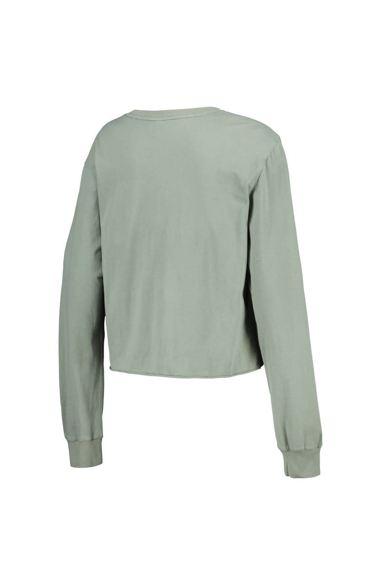 THE WILD COLLECTIVE Women's The Wild Collective Gray Houston Astros Cropped Long Sleeve T-Shirt, Alternate, color, Gray