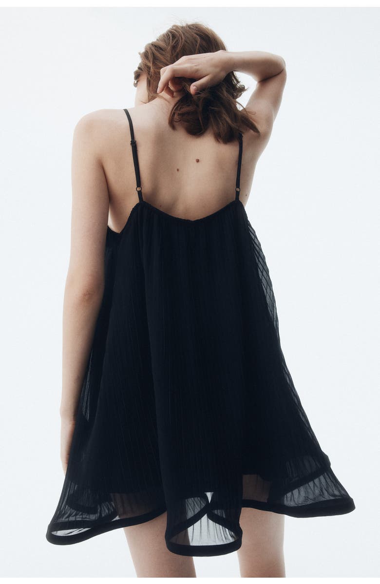 H&M Pleated camisole dress, Alternate, color, Black