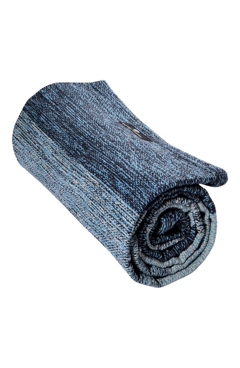 Hugger Mugger Cotton Yoga Rug, Alternate, color, Caribbean Blue