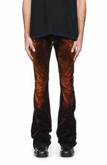 PURPLE BRAND Super Stack Flare Velvet Pants