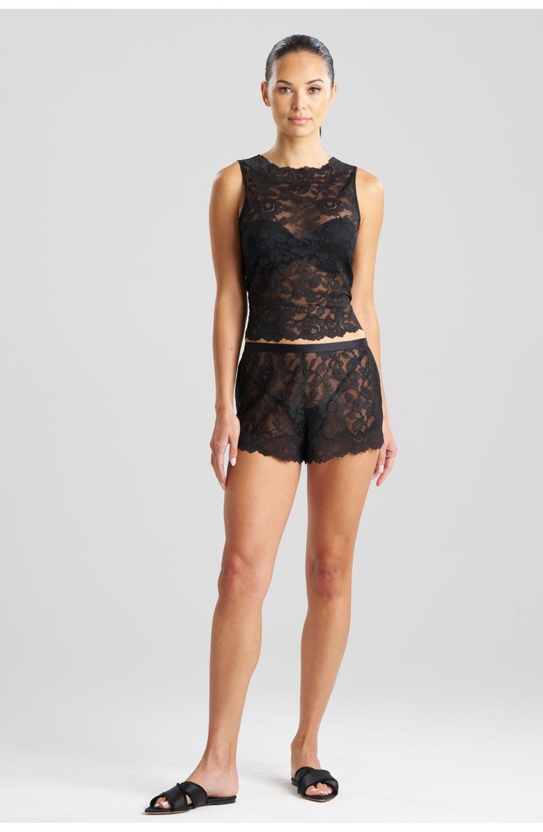 Natori PEONY Shorts, Main, color, Black