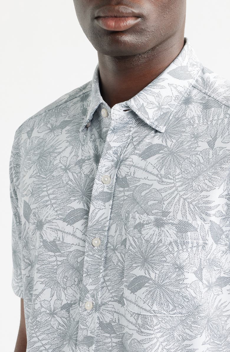 Tommy Bahama San Lucio Villa Evora IslandZone<sup>®</sup> Knit Short Sleeve Cotton Blend Button-Up Shirt, Alternate, color, Gust