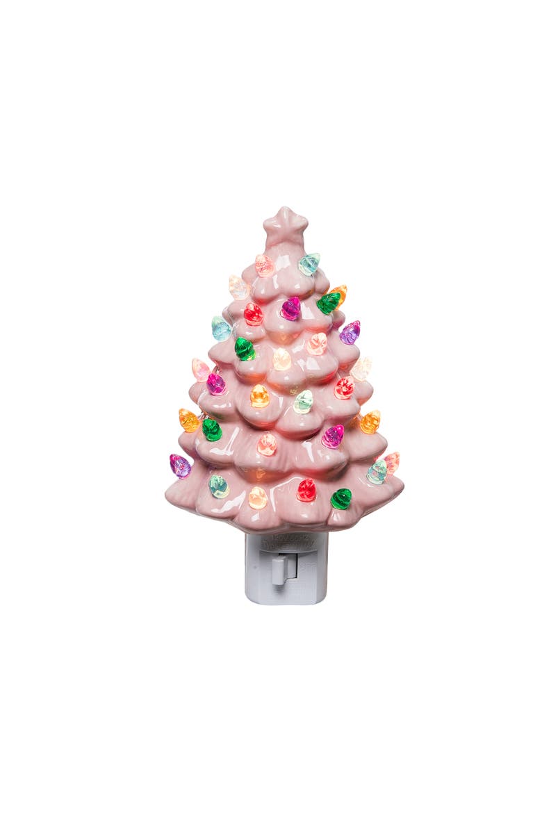 Vintage Pink Tree Nightlight, Main, color, Pink