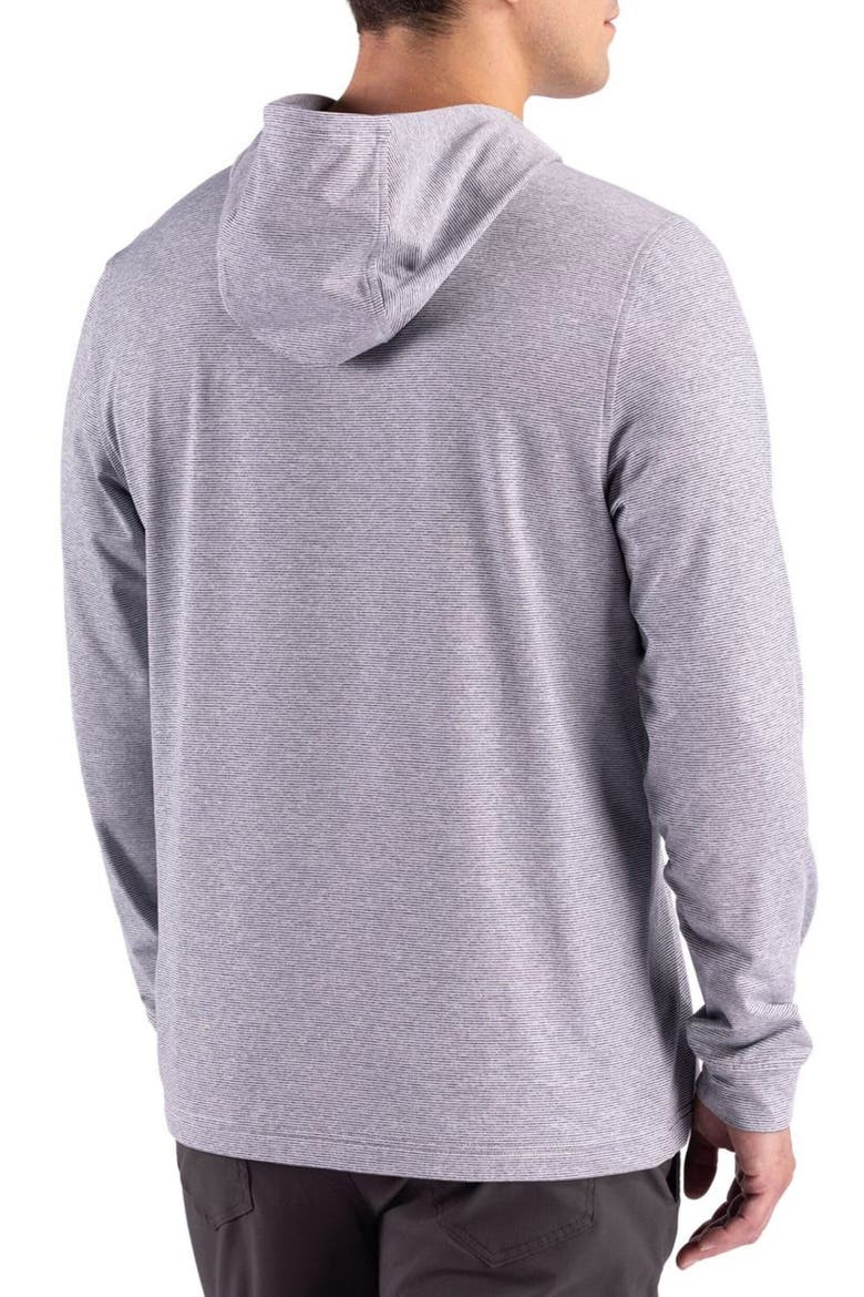 Performance Stretch Hoodie, Alternate, color, TOUR BLUE HEATHER/ WHITE