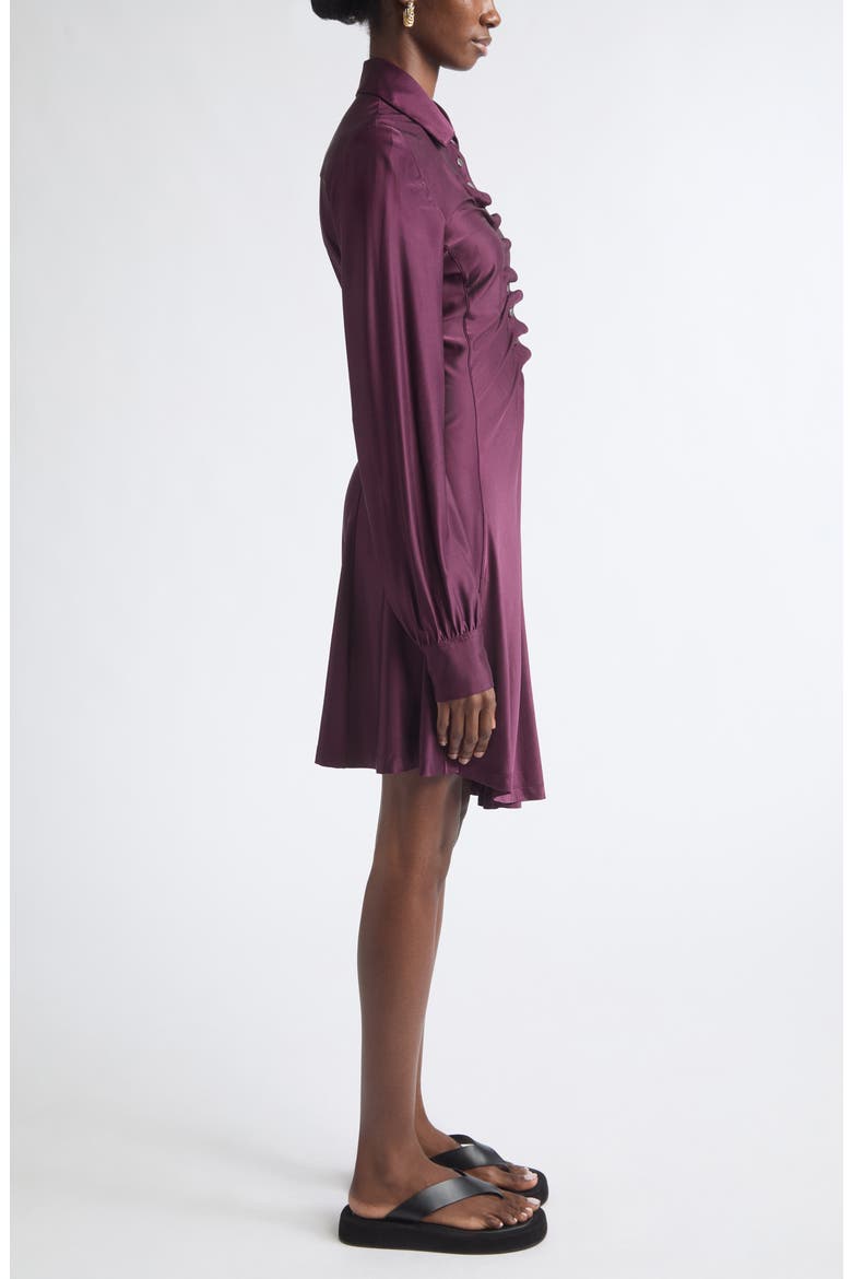 Asymmetric Long Sleeve Jersey Dress, Alternate, color, MAGENTA PURPLE