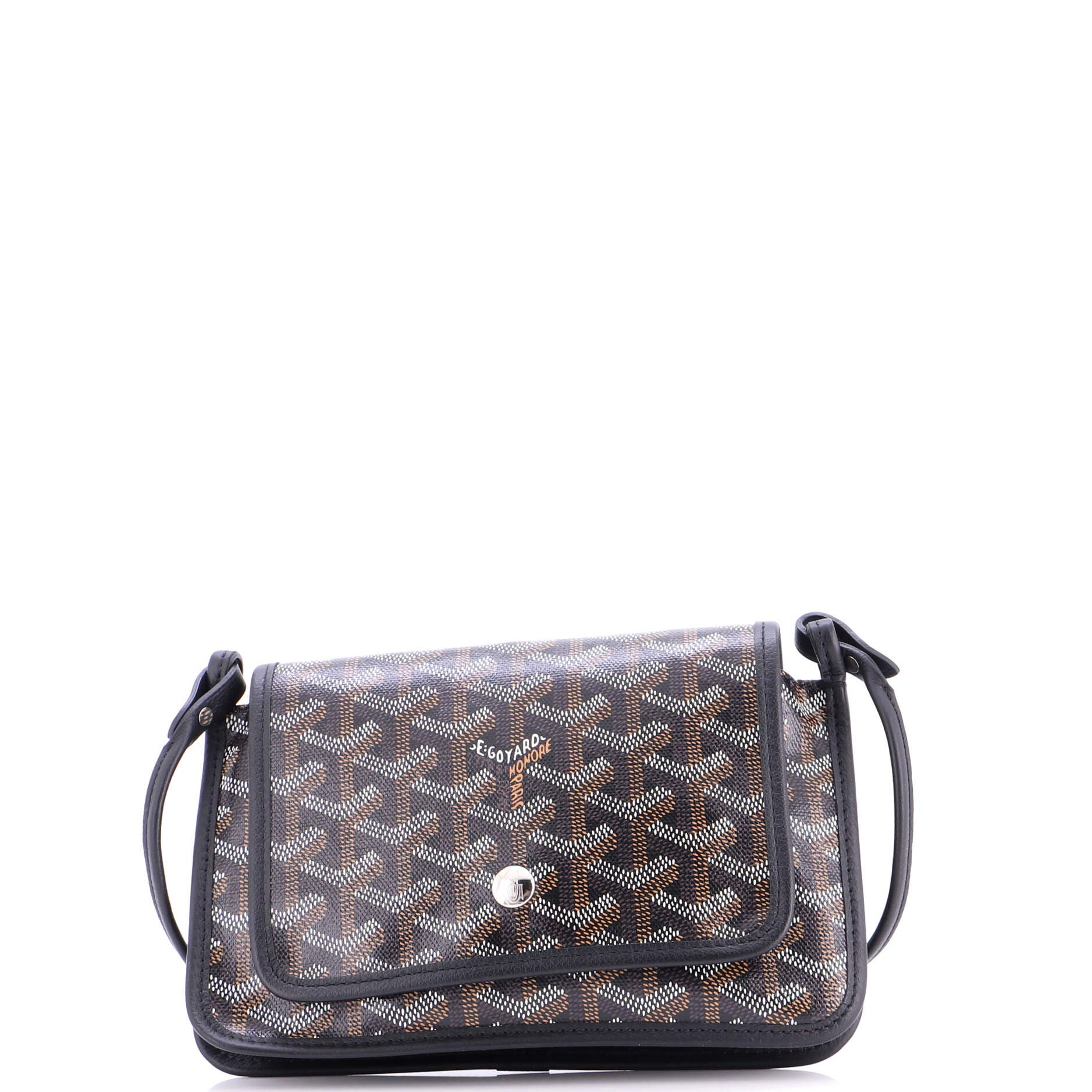 Pre-Owned Goyard Plumet Clutch Wallet Coated Canvas, Main, color, Brown