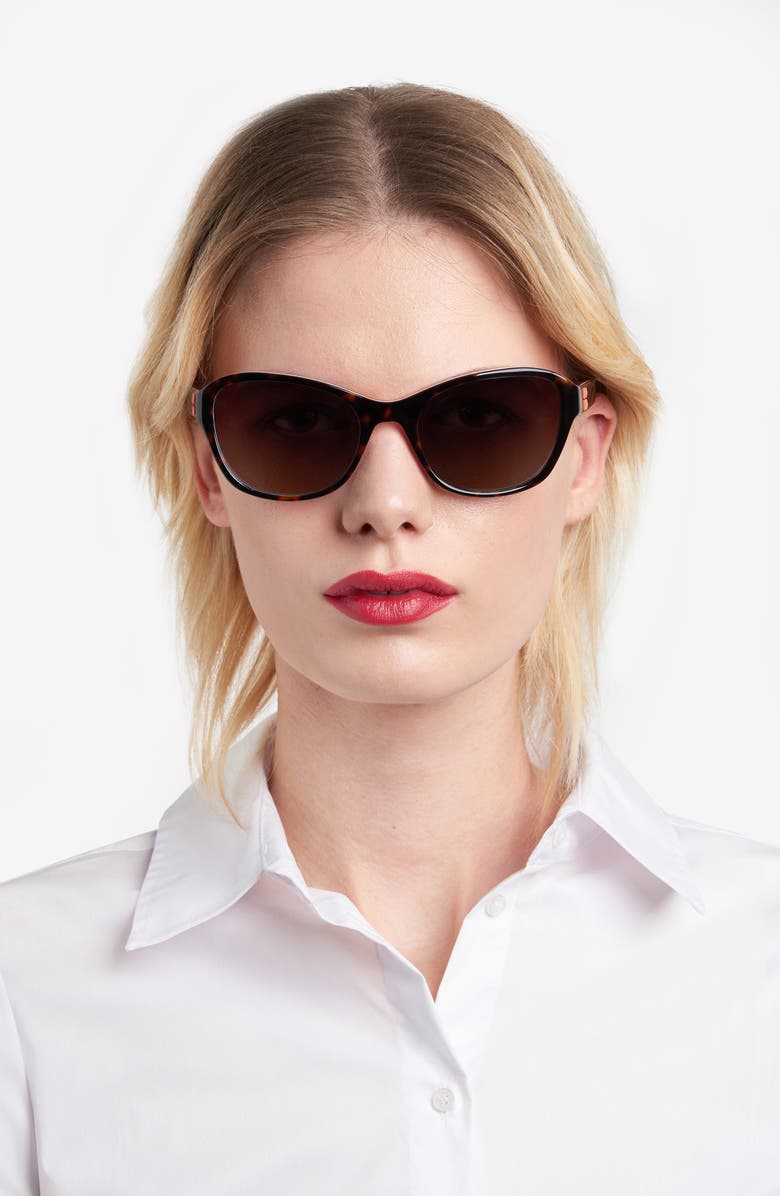 Kate Spade New York golda 56mm oval sunglasses, Alternate, color, Havana