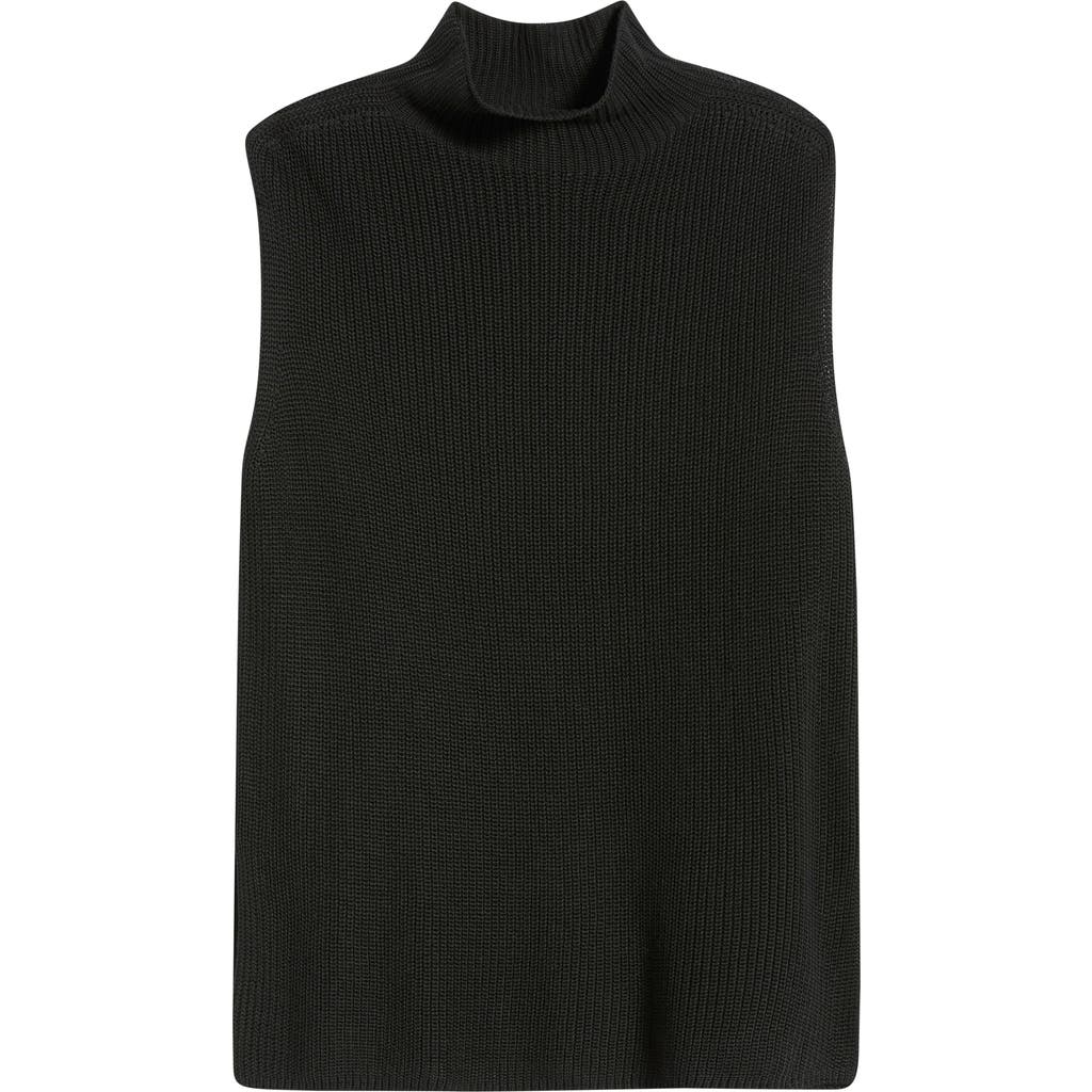 Cloth & Stone Mock Neck Sweater Vest In Black
