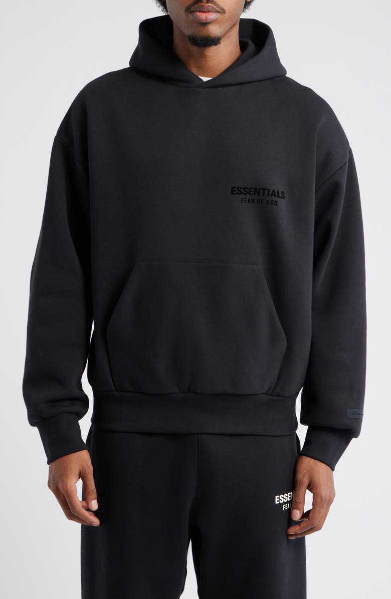 Fear of God Essentials Classic Fleece Hoodie, Main, color, Vintage Black