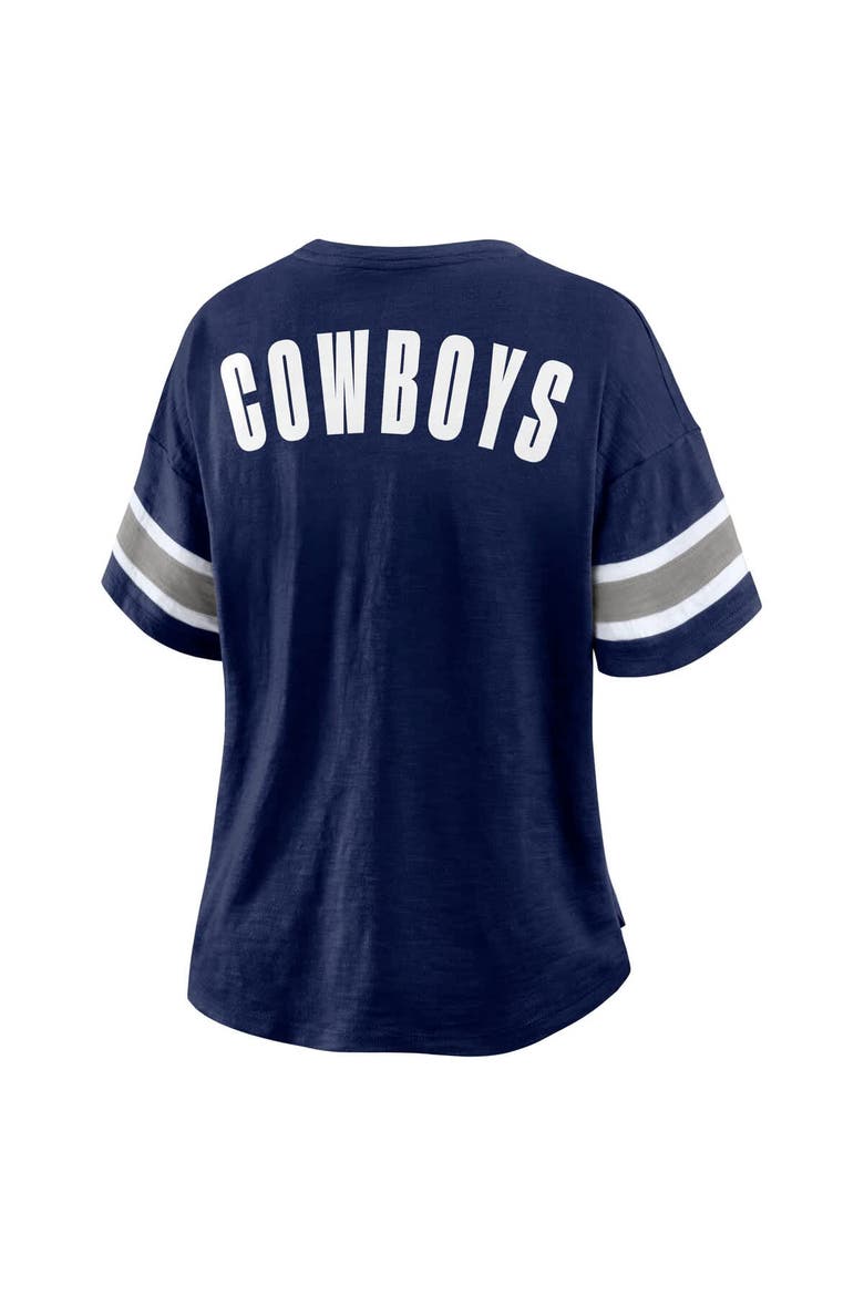 Women's Fanatics Navy Dallas Cowboys Redzone Curl Route T-Shirt, Alternate, color, Navy