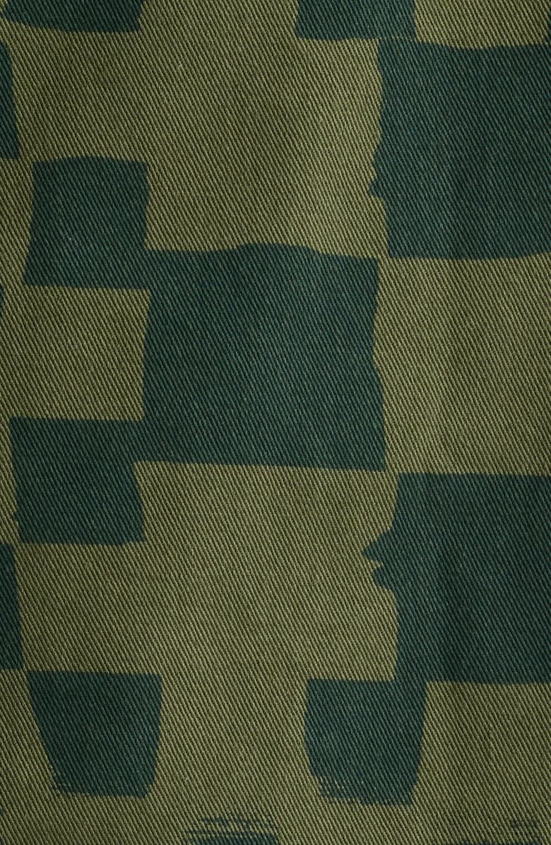 Service Works Organic Cotton Drill Printed Front of House Jacket, Alternate, color, Olive Checker