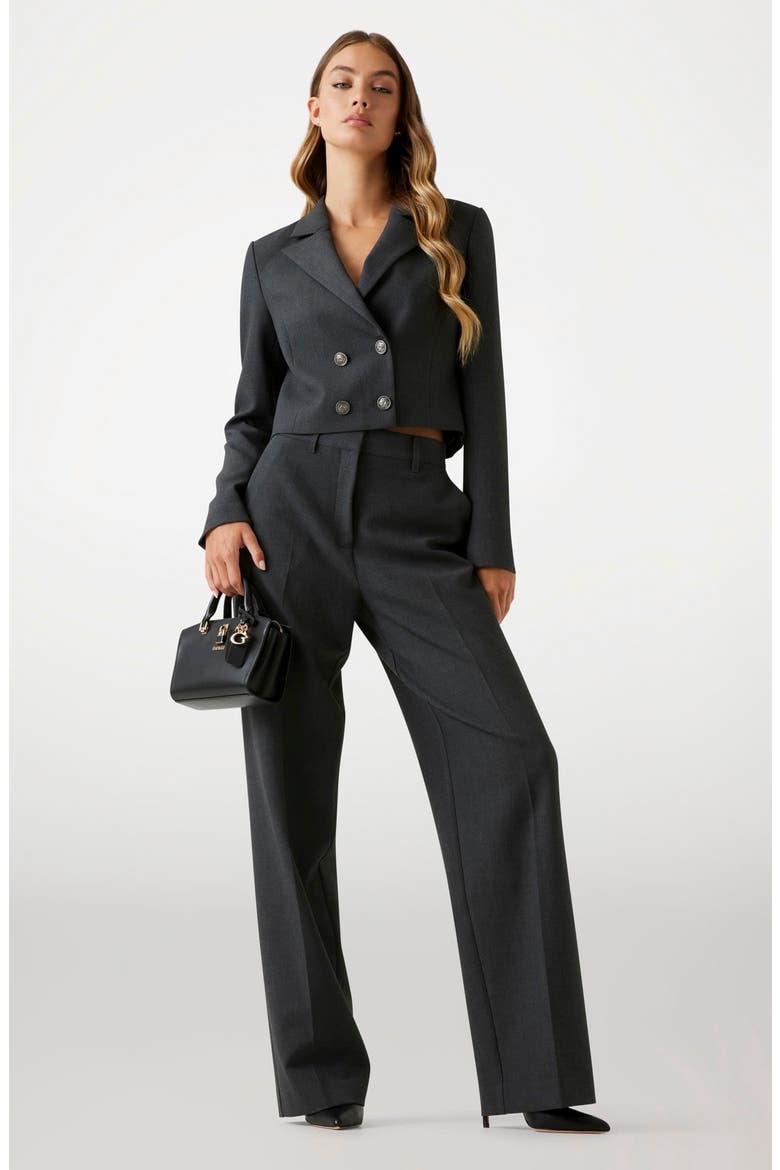 Joandra Flat Front Straight Leg Pants, Alternate, color, LIGHT GREY