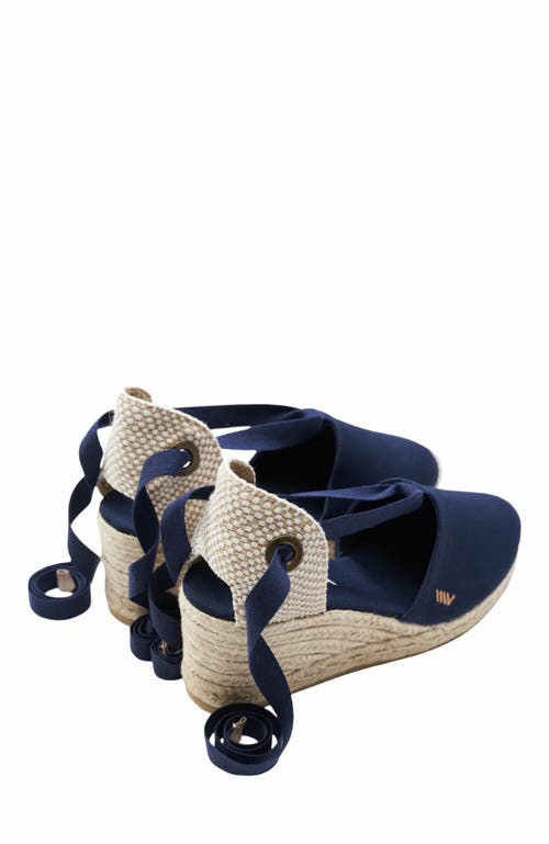 Viscata Escala Canvas Espadrille Wedges In Blue