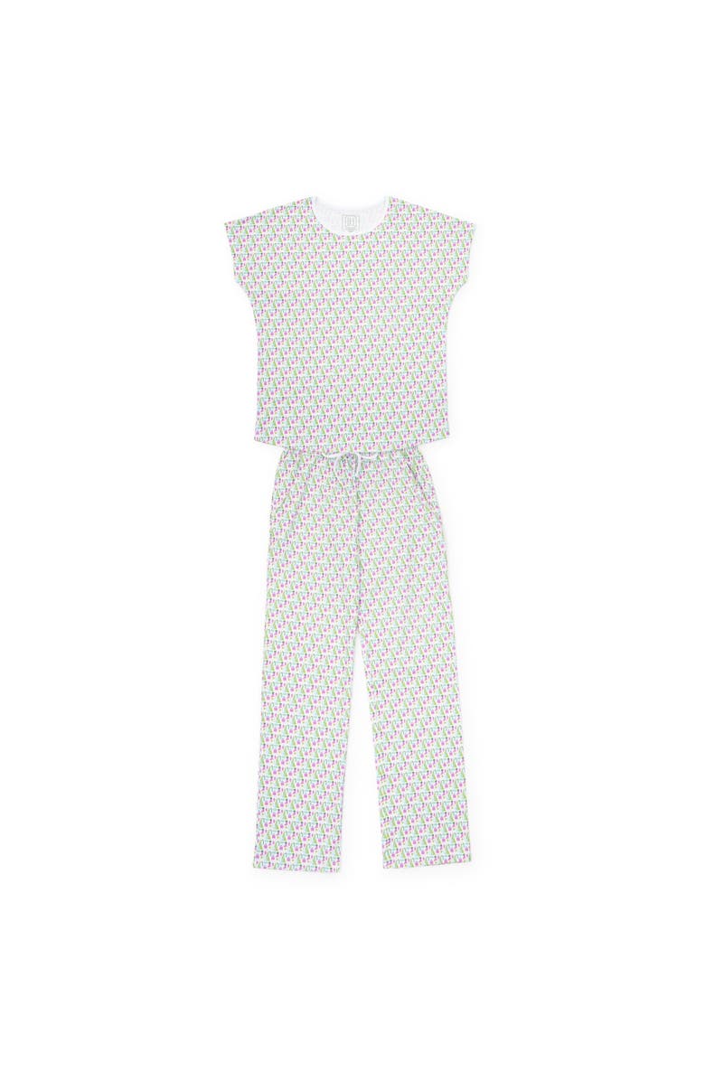 Lila and Hayes Marcia Women's Pajama Pant Set, Main, color, Mod Holiday Pink