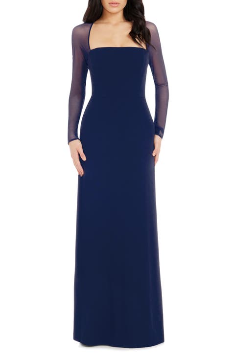 Maxi black and white prom summer chiffon dress 5082