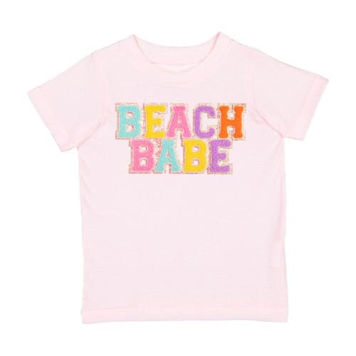 Sweet Wink Babies'  Beach Babe Patch Short Sleeve T-shirt In Pink