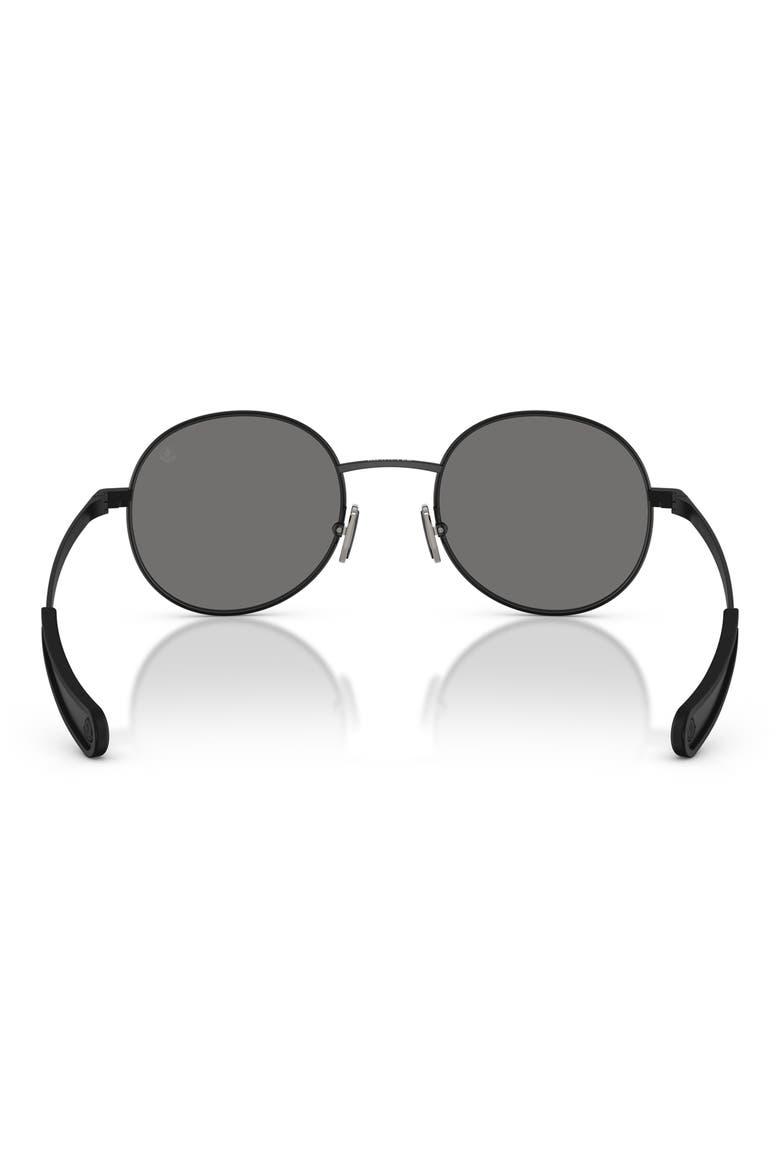 Centro 50mm Polarized Oval Sunglasses, Alternate, color, MATTE BLACK / DARK GREY