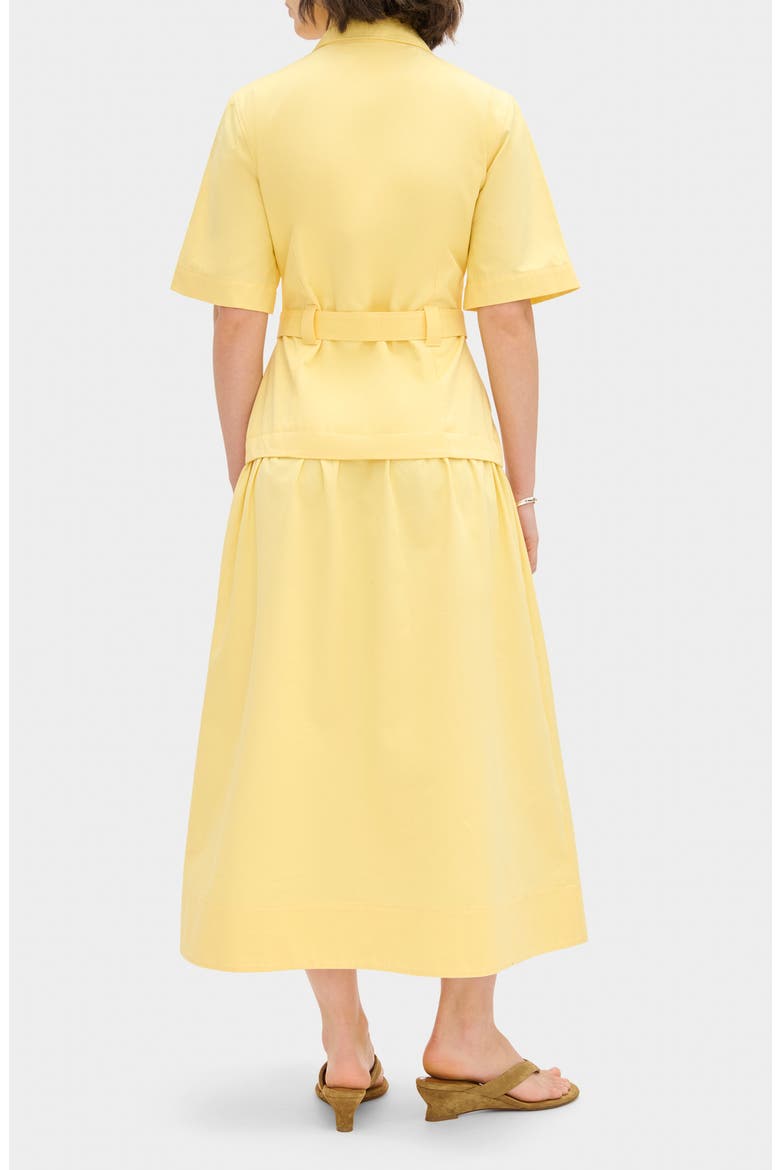 Pearl Short Sleeve Organic Cotton Midi Dress, Alternate, color, YELLOW