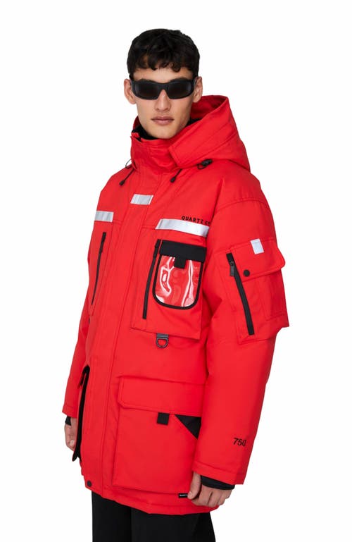 Quartz Co. VOSTOK 3.0 | Hooded Down Expedition Jacket in Fiery Red  product