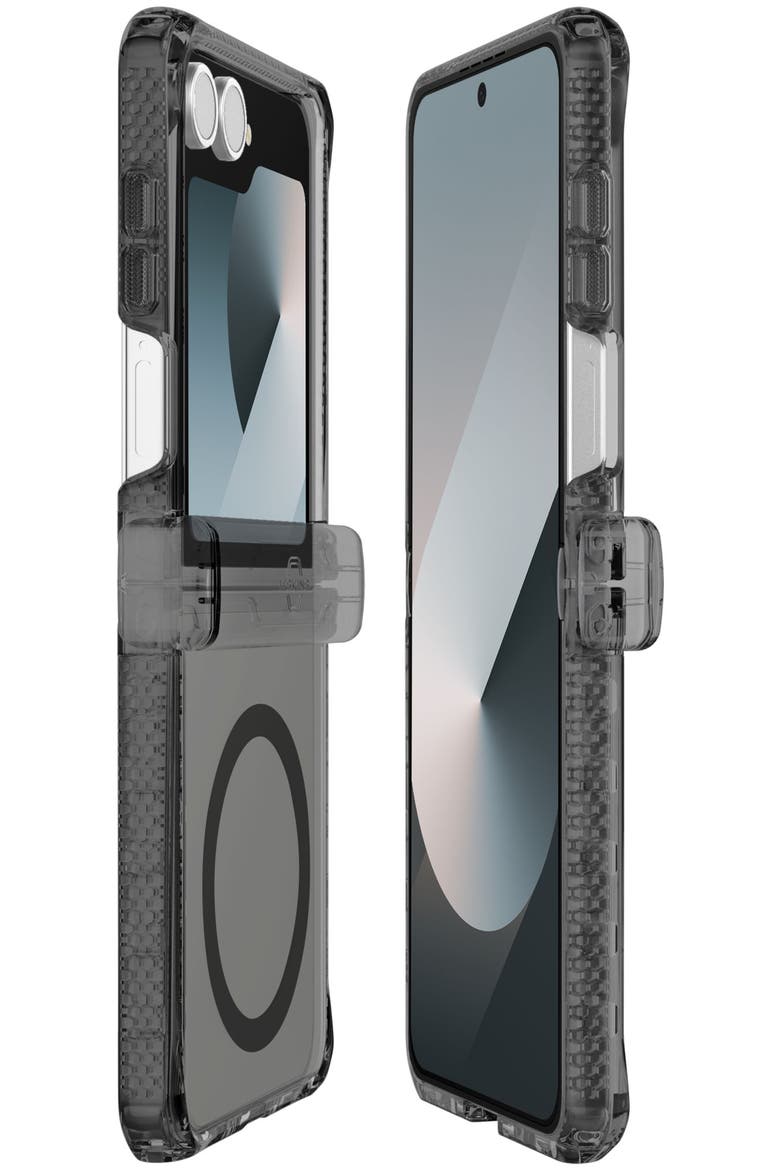 Hybrid_R Clear Hinge MagSafe Case for Samsung Galaxy Z Flip7, Alternate, color, Black Multicolor