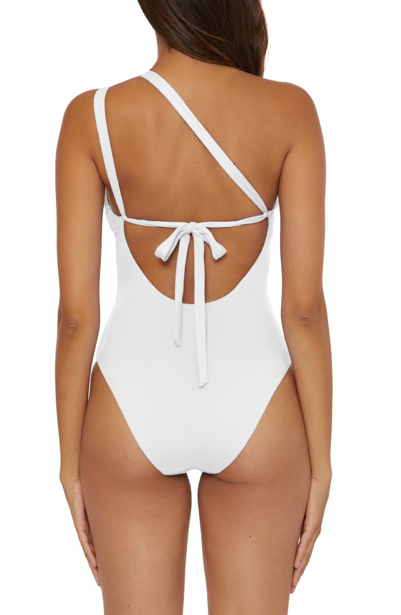 Soluna Tahiti One-Shoulder Cutout One-Piece Swimsuit, Alternate, color, White
