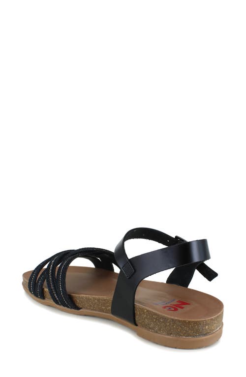 National Comfort Porto Sandal In Black Leather