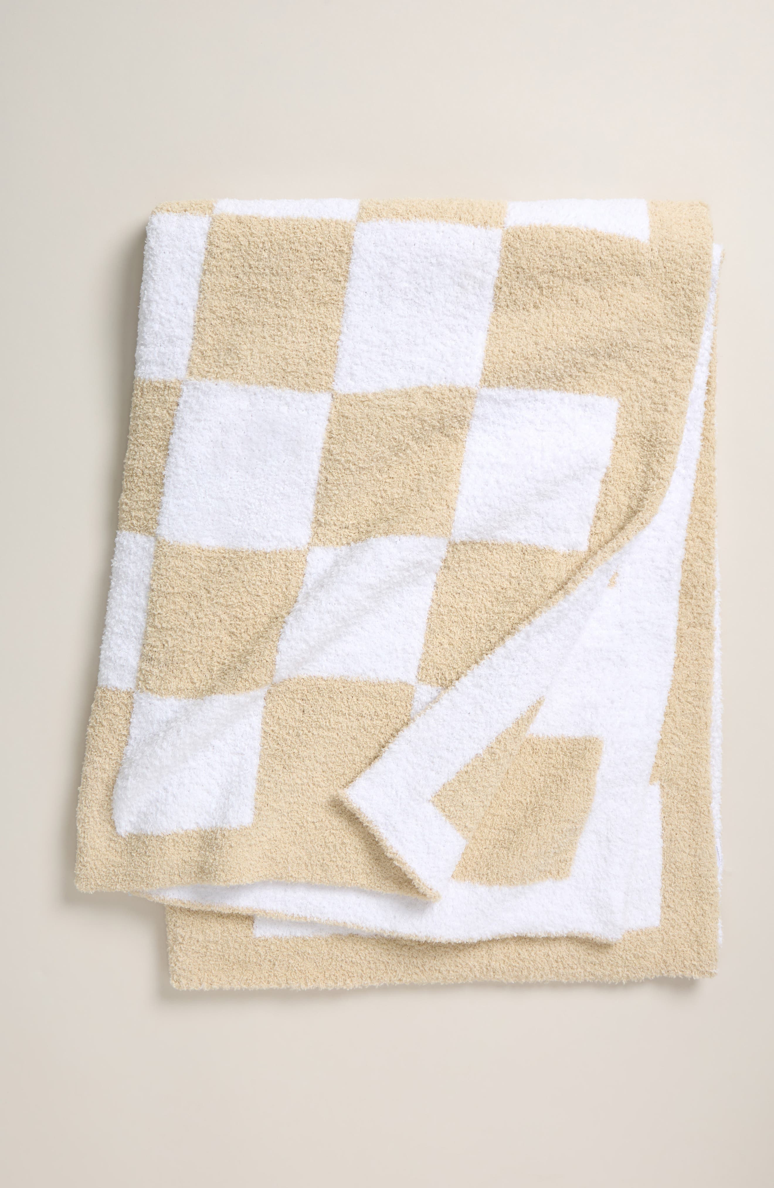 BEIGE- WHITE CHECKERED
