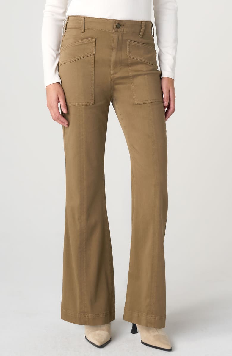 Liverpool Patch Pocket Stretch Cotton Blend Pants, Main, color, Oak Brown