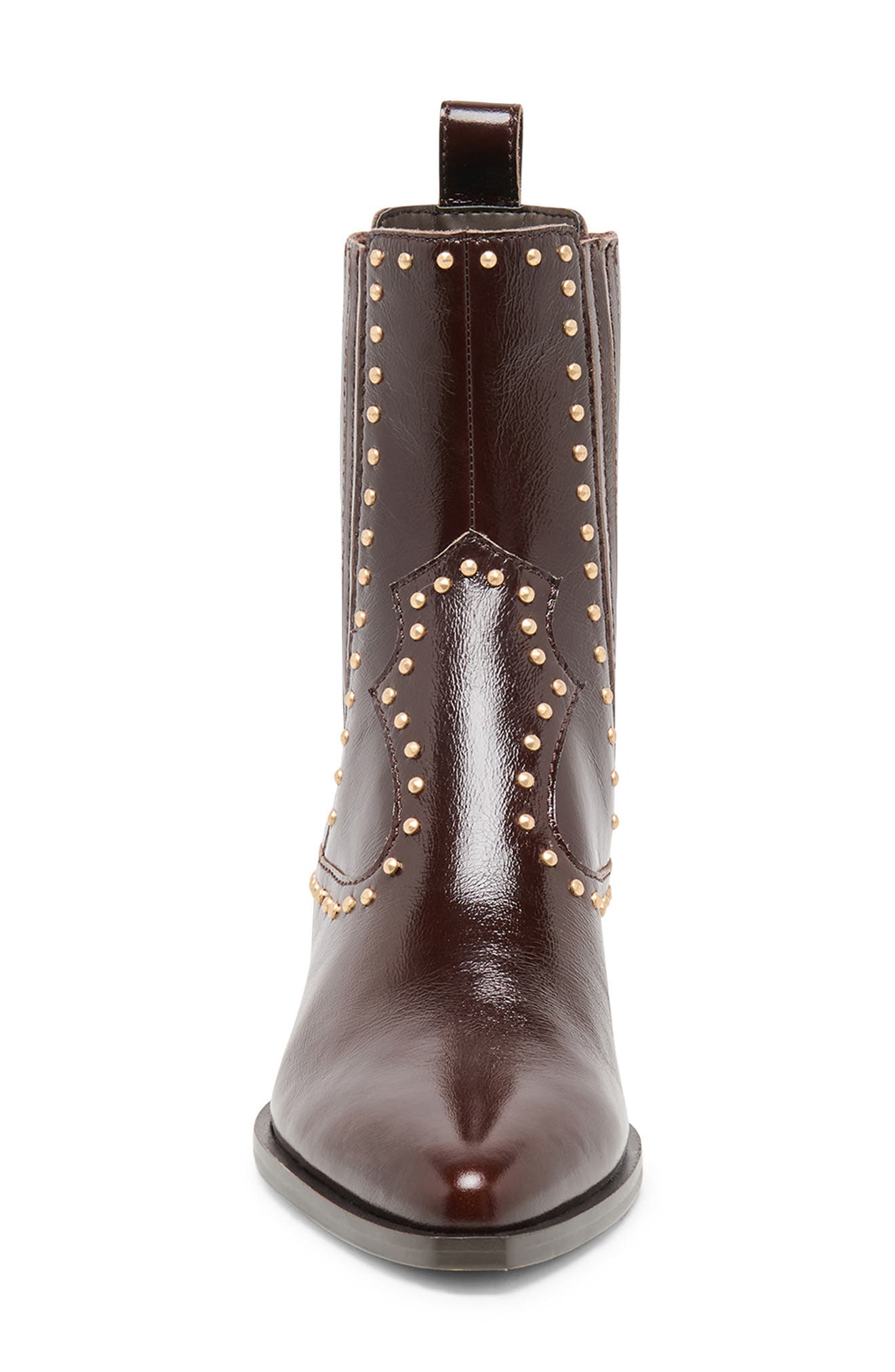 Thomas Stud Leather Bootie, Alternate, color, BLACK CHERRY LEATHER