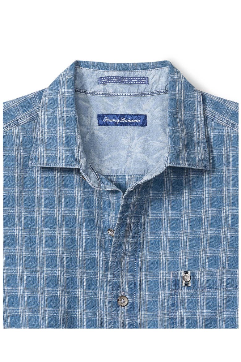 Lopez Island Check Cotton Dobby Button-Up Shirt, Alternate, color, LIGHT INDIGO