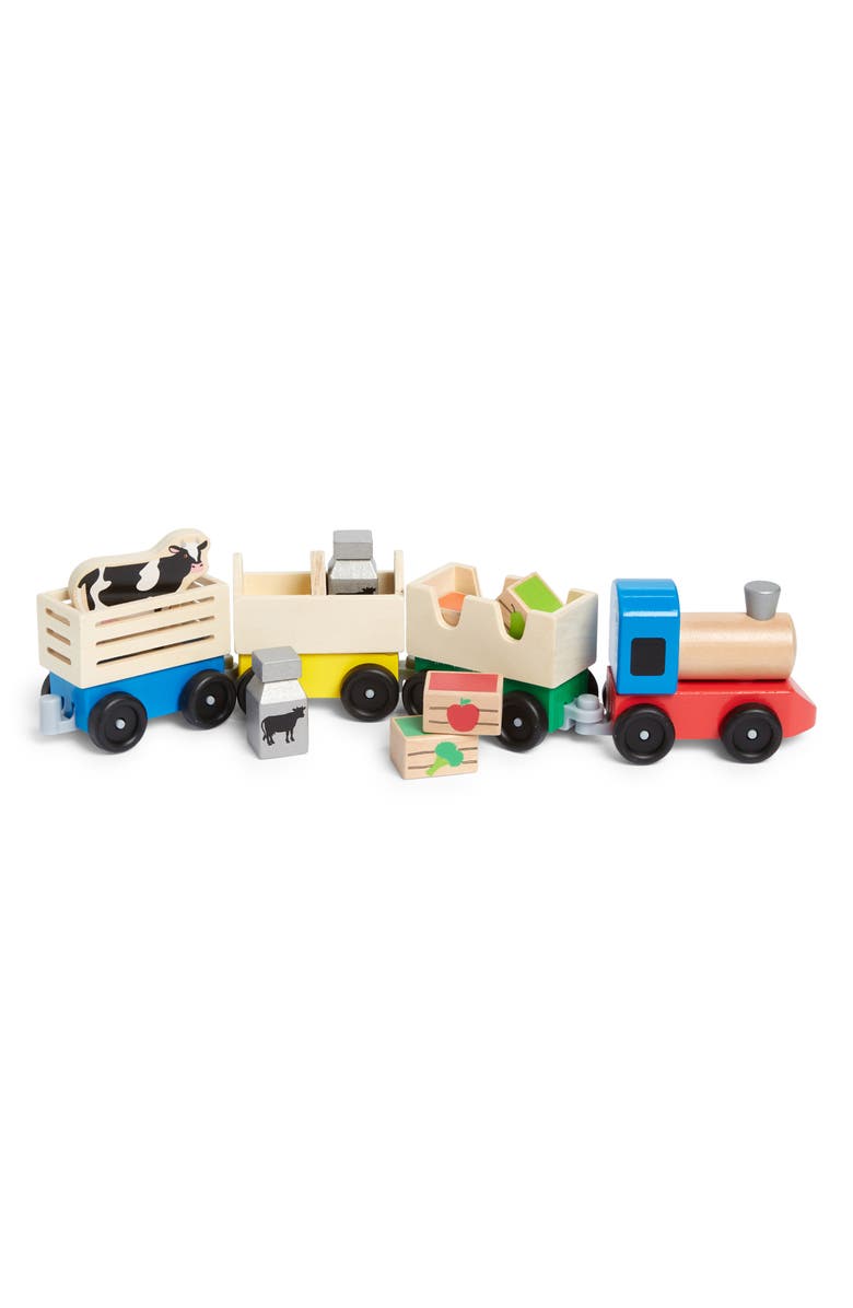 Melissa & Doug Wooden Farm Train, Alternate, color,