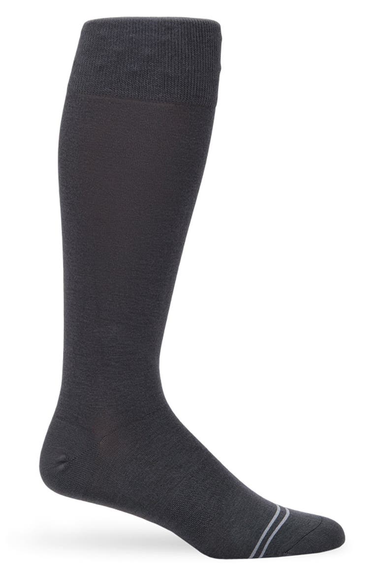 Asher Dress Socks, Main, color, CHARCOAL