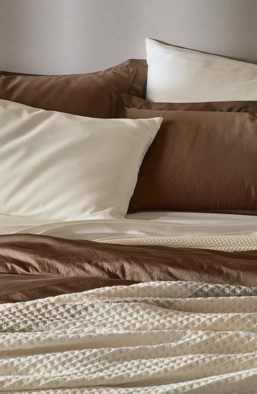 Boll & Branch Signature Hemmed Duvet Set In Brown